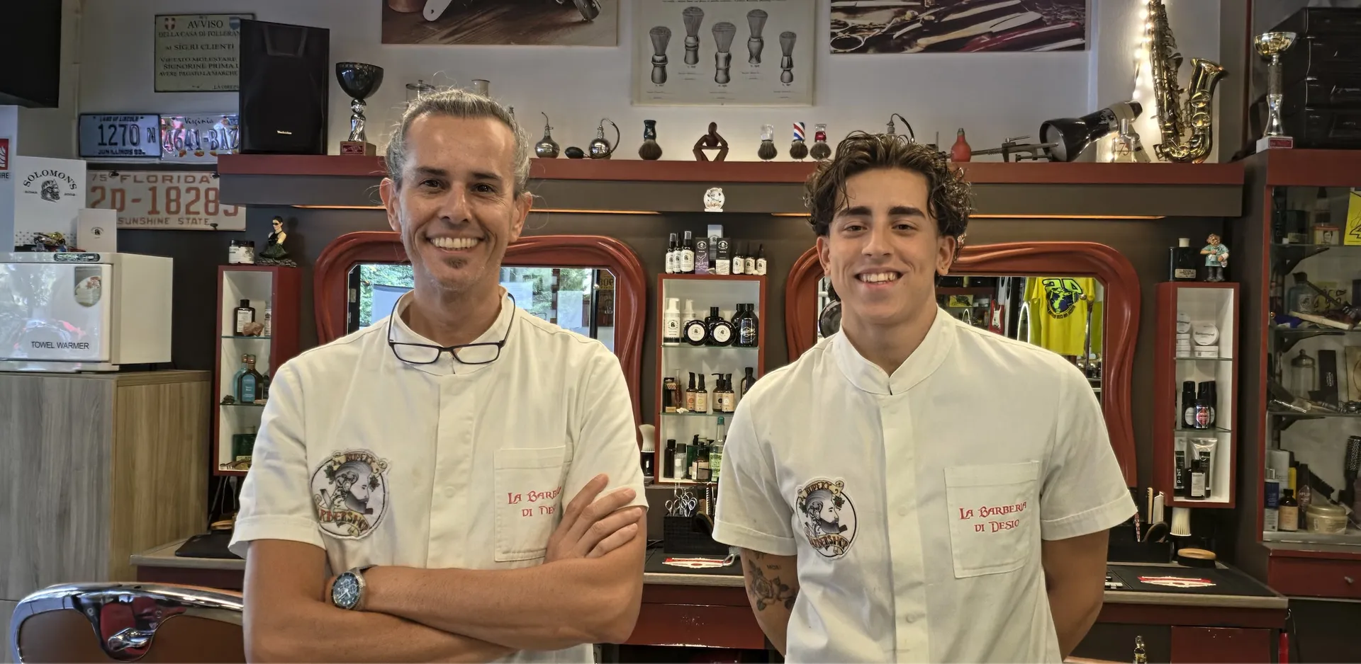 Rupert e Diego nella barberia di Desio